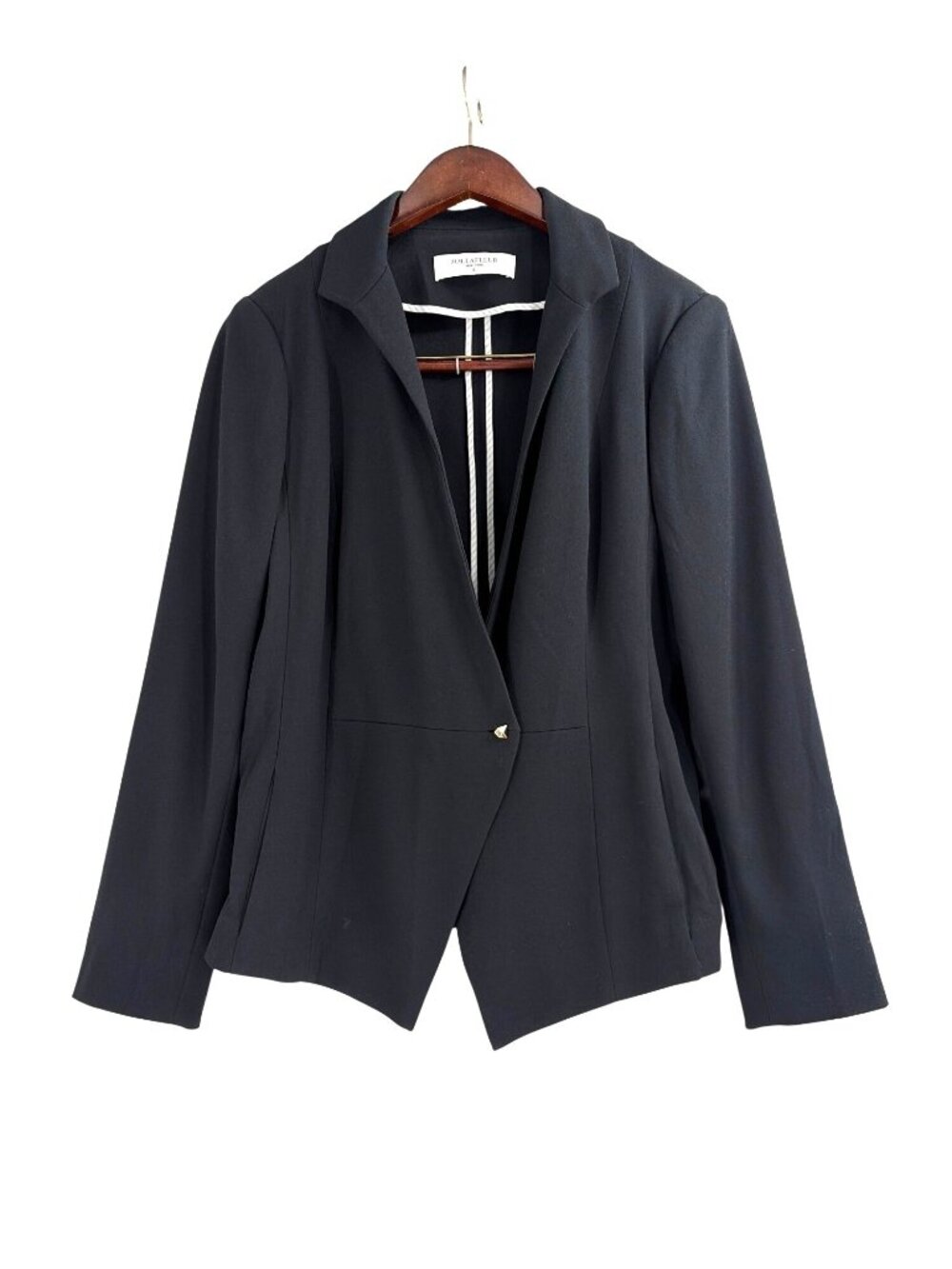 M.M. Lafleur Womens Size 6 The Wells Jacket Blazer Black Single Button Career